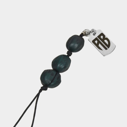 ANTETOKOUNBROS | Charm Komboloi with Green Beads Nutmeg Detail