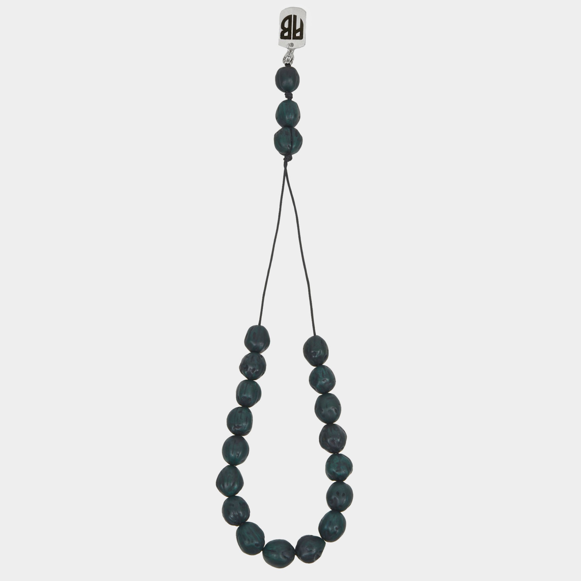 ANTETOKOUNBROS | Charm Komboloi with Green Beads Nutmeg 2