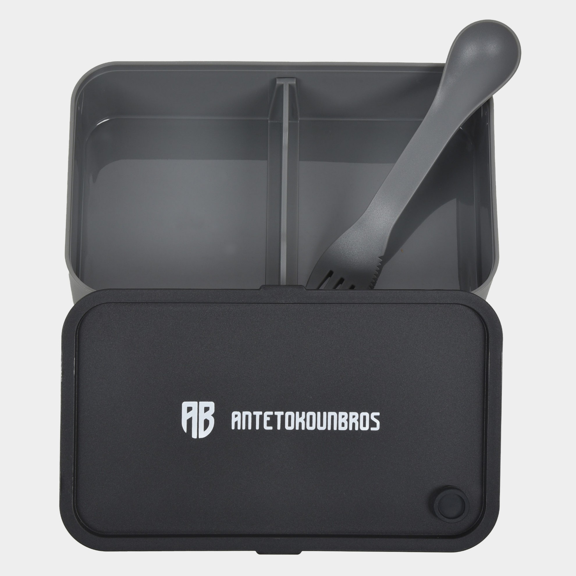 Lunch Box 800ml with Spork in Grey | ANTETOKOUNBROS Opened