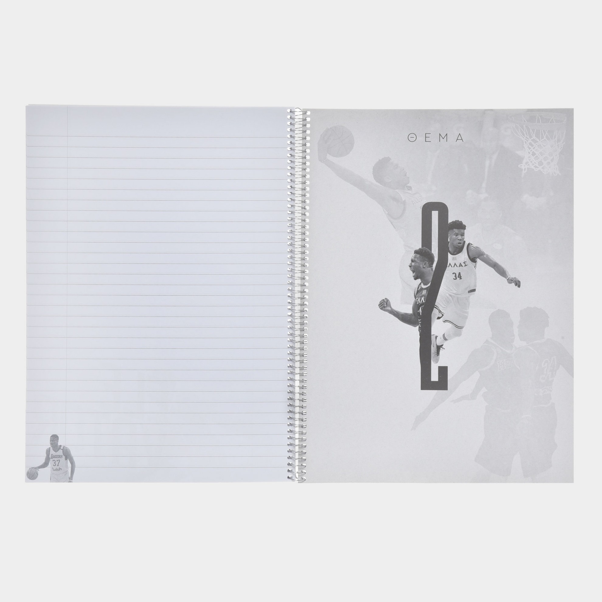 Notebook Legacy Black 2 Subjects | ANTETOKOUNBROS Open