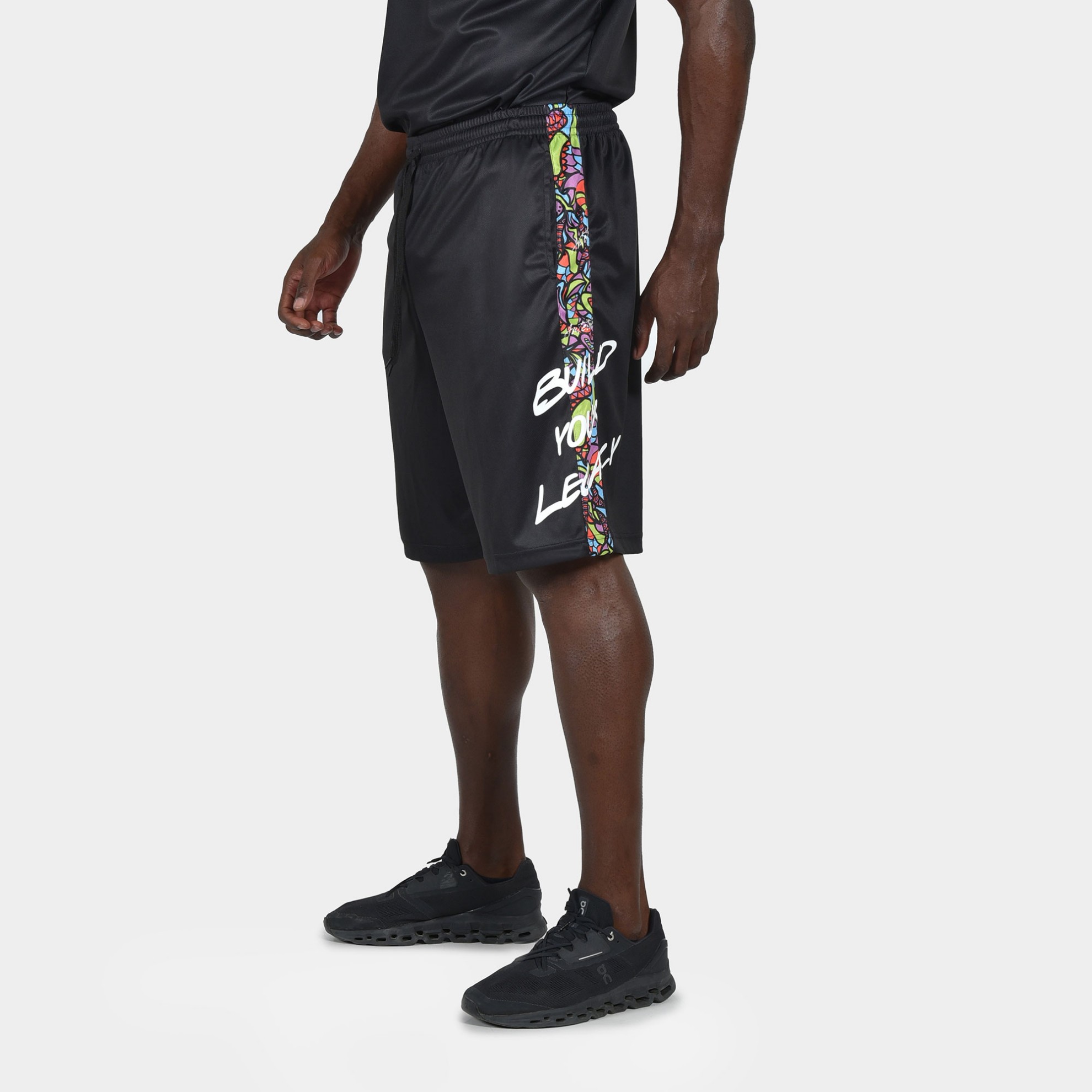 ANTETOKOUNBROS Men's Shorts Streetball Black Front