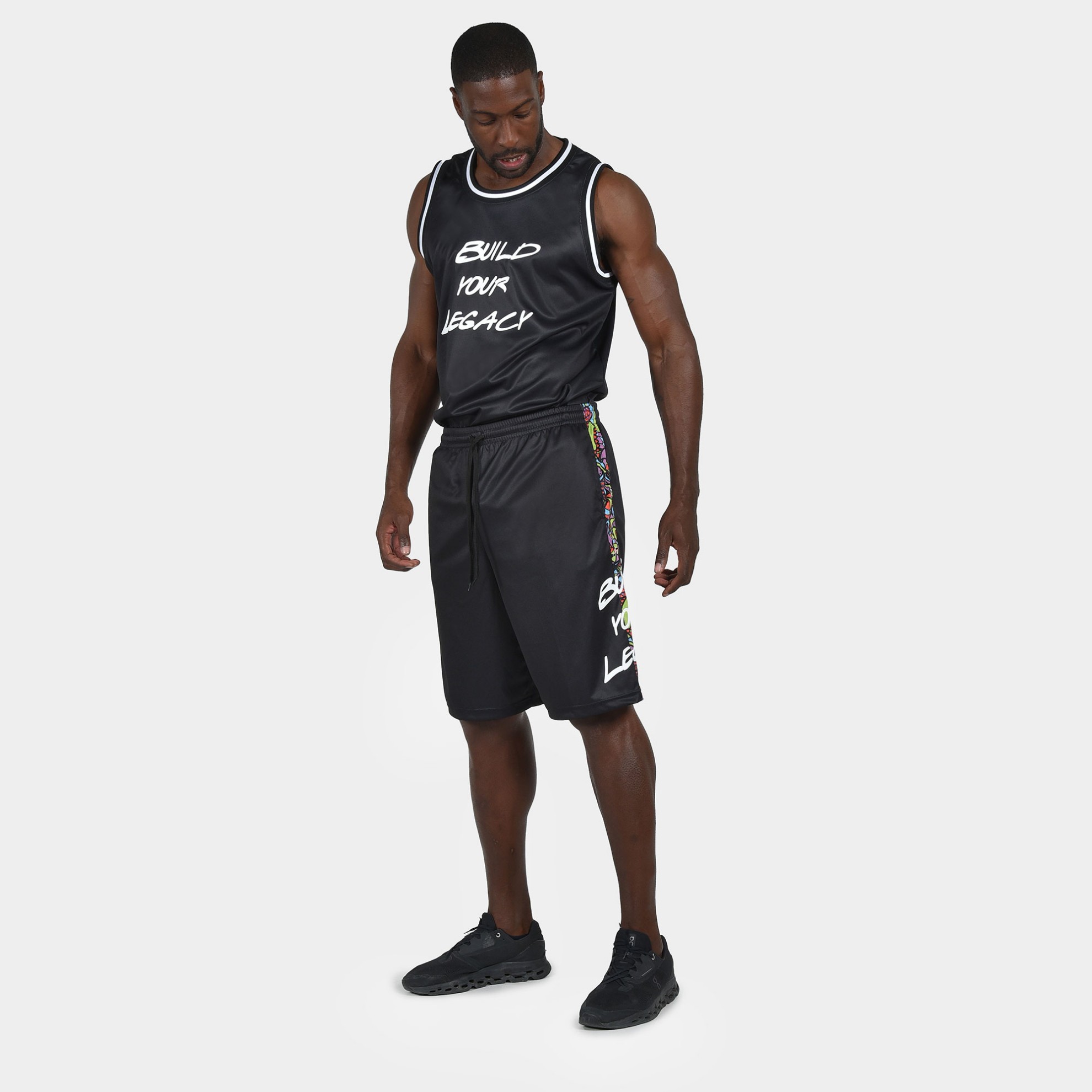ANTETOKOUNBROS Men's Tank Top Streetball Black Model Front