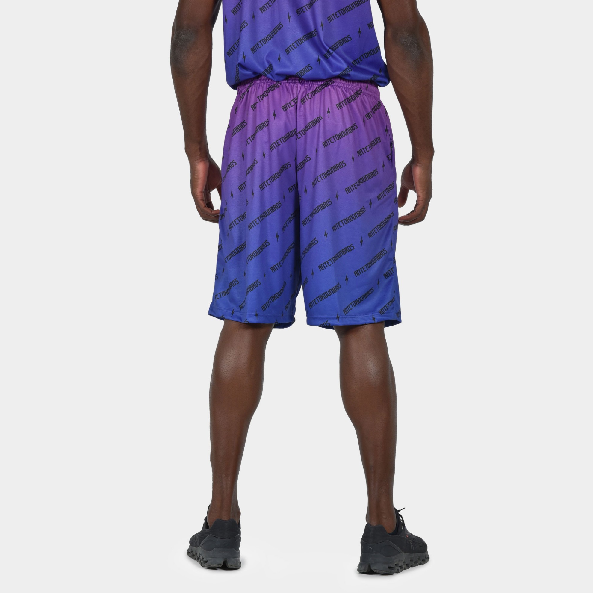 ANTETOKOUNBROS Men's Shorts Streetball Purple Back