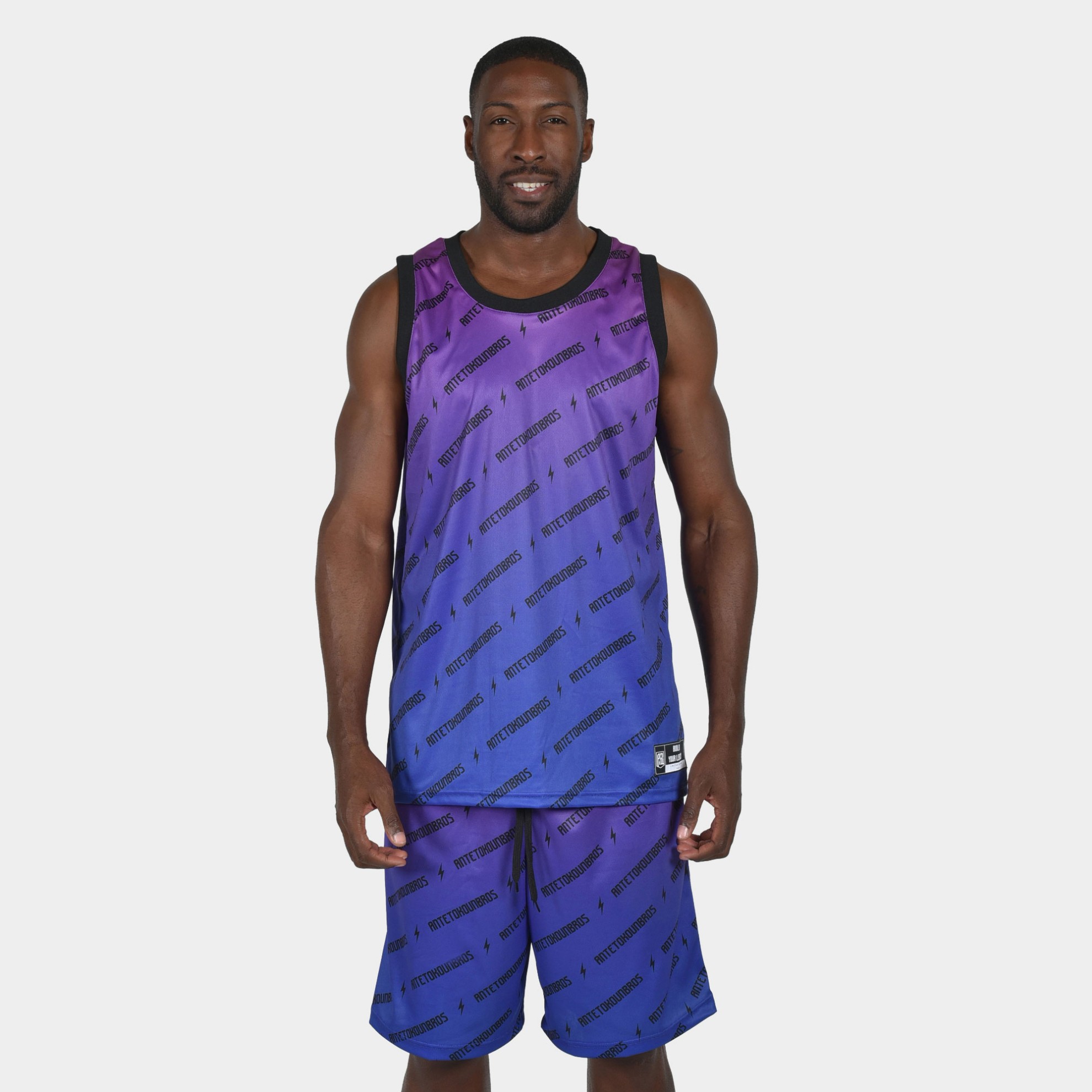 ANTETOKOUNBROS Men's Tank Top Streetball Purple Front