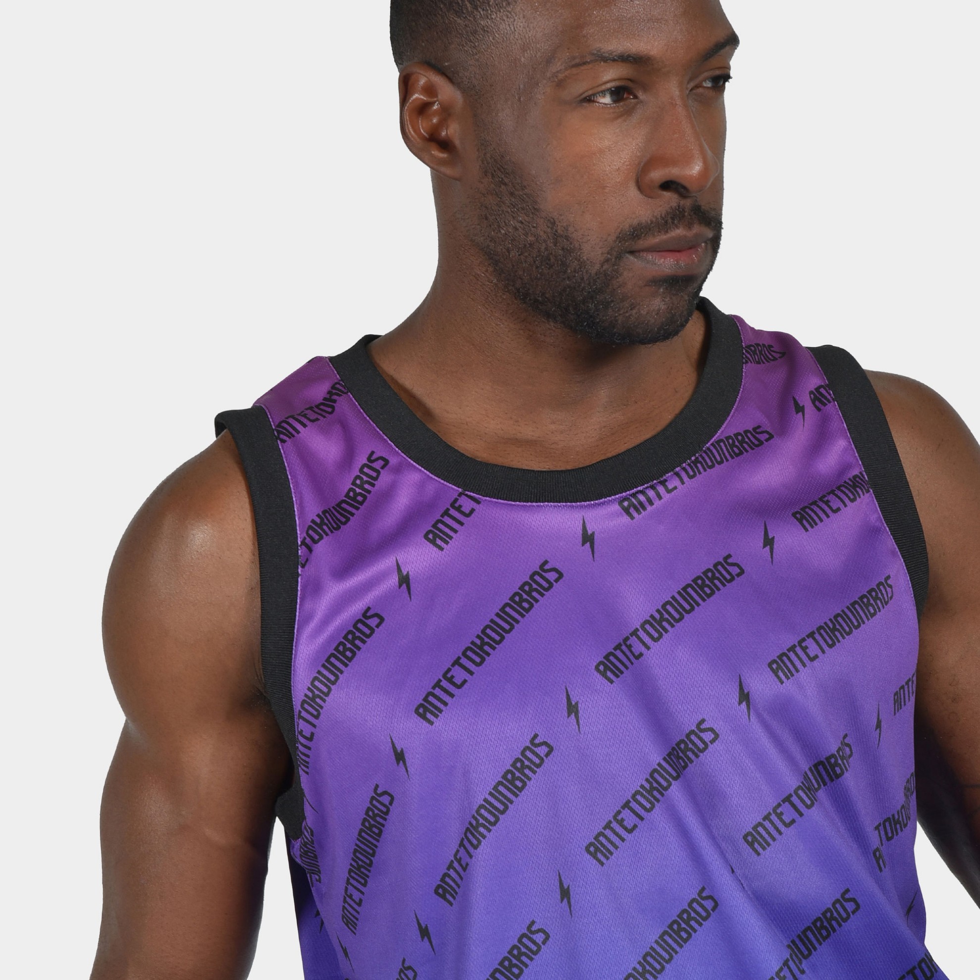 ANTETOKOUNBROS Men's Tank Top Streetball Purple Detail