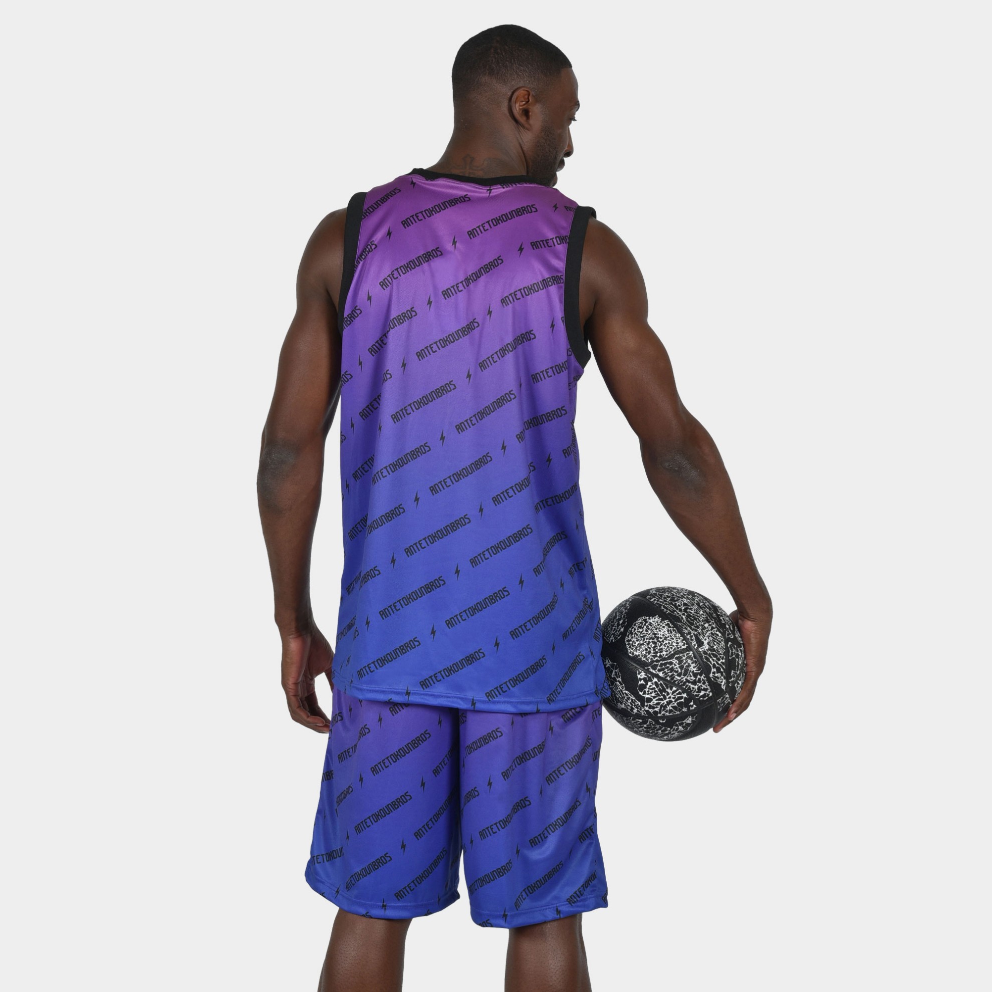 ANTETOKOUNBROS Men's Tank Top Streetball Purple Back