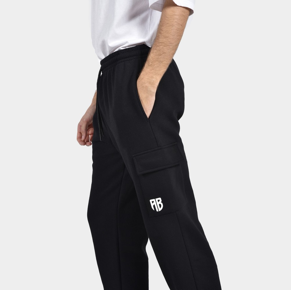 ANTETOKOUNBROS Men's Cargo Sweatpants Multicolor Black Detail