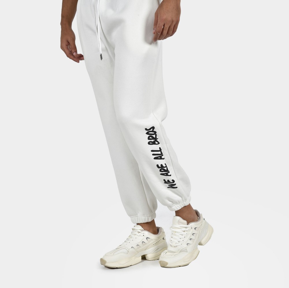 ANTETOKOUNBROS Men's Sweatpants We are all Bros Off White Detail