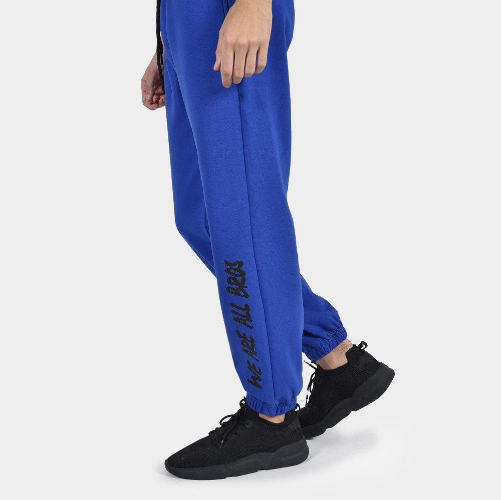 ANTETOKOUNBROS Men's Sweatpants We are all Bros Royal Blue Detail