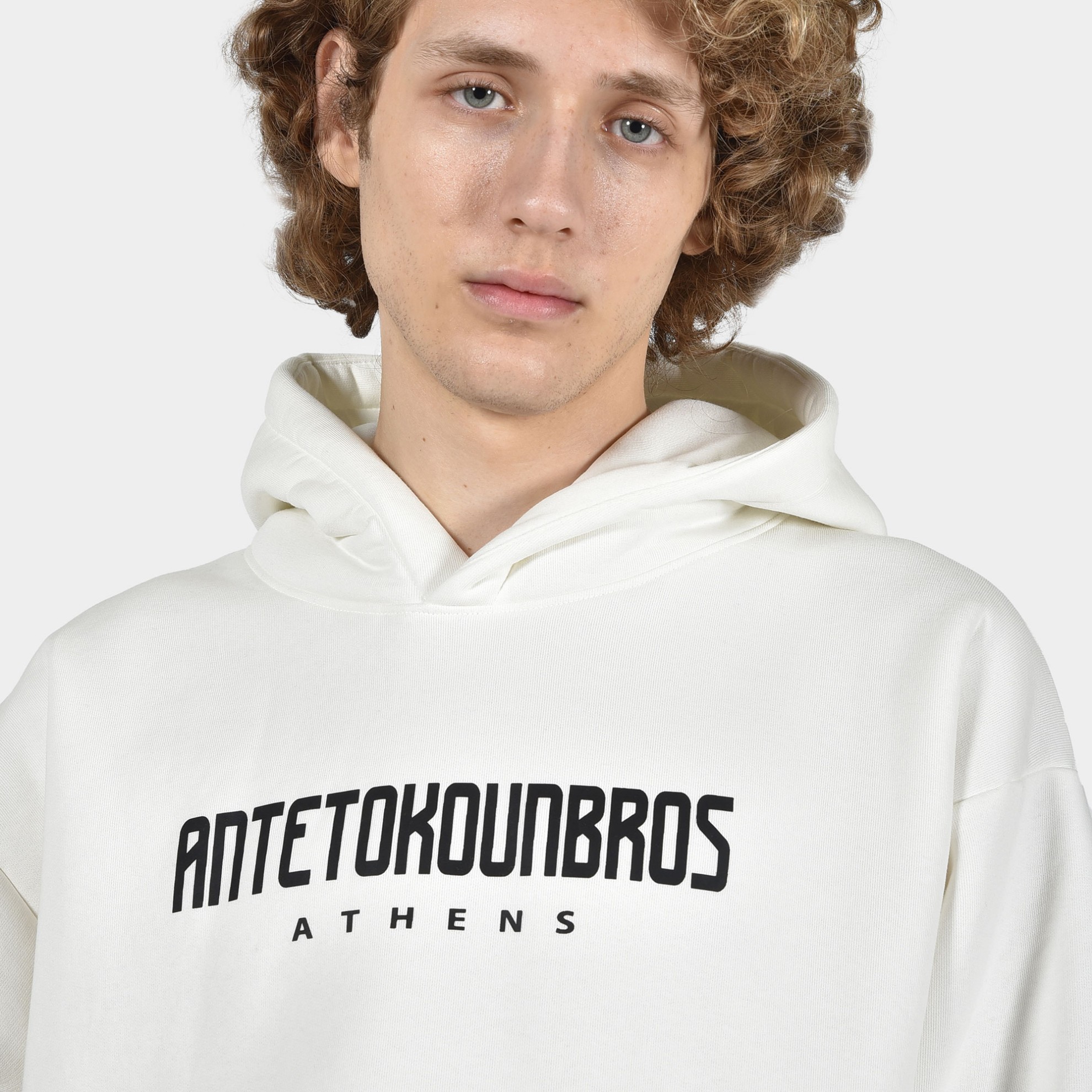 ANTETOKOUNBROS Unisex Hoodie Feelfall Athens Off White Detail