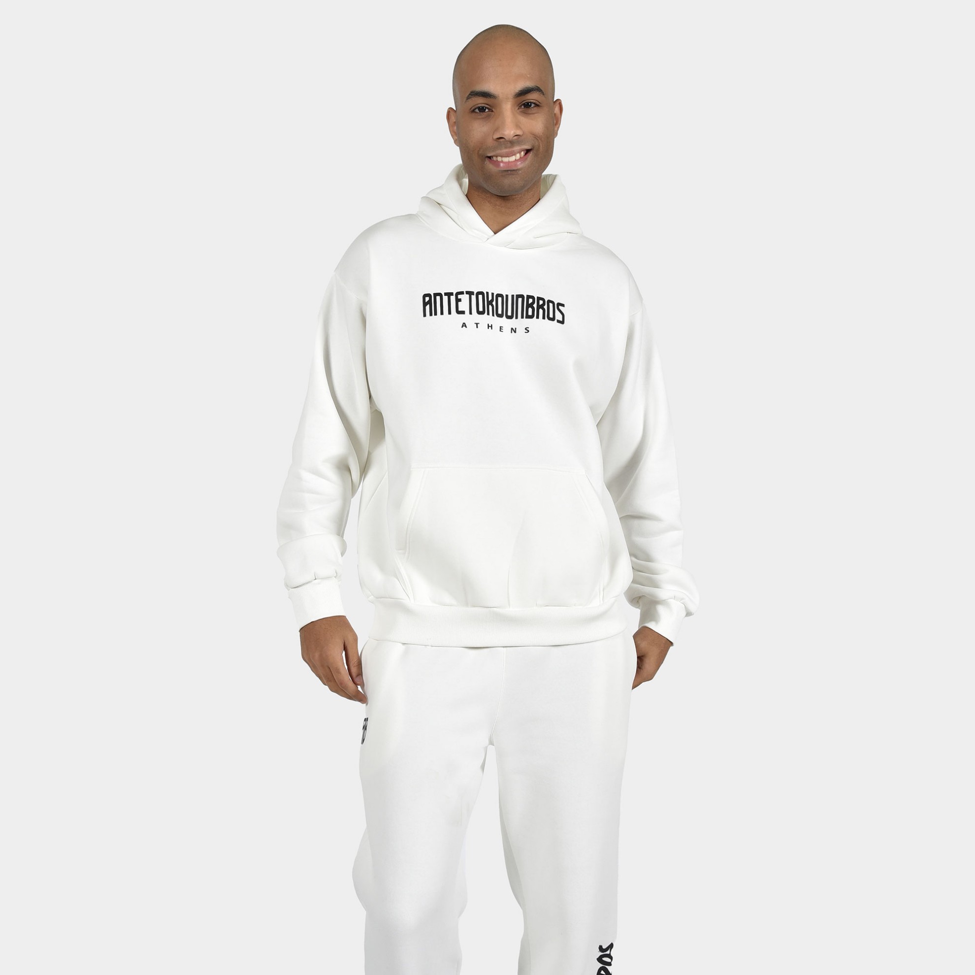 ANTETOKOUNBROS Unisex Hoodie Feelfall Athens Off White Front 1