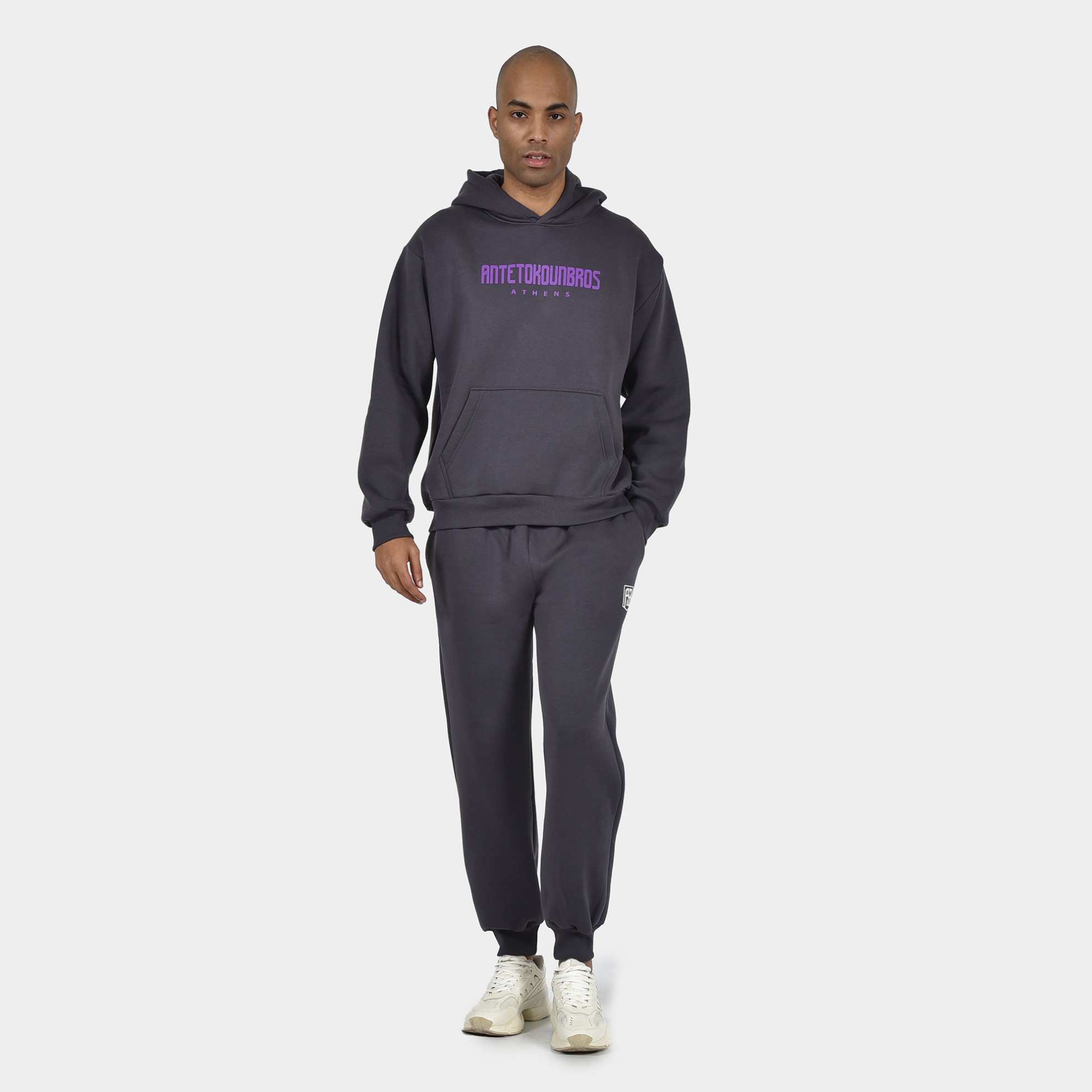 ANTETOKOUNBROS Unisex Hoodie Feelfall Athens Grey Mouse Model Front