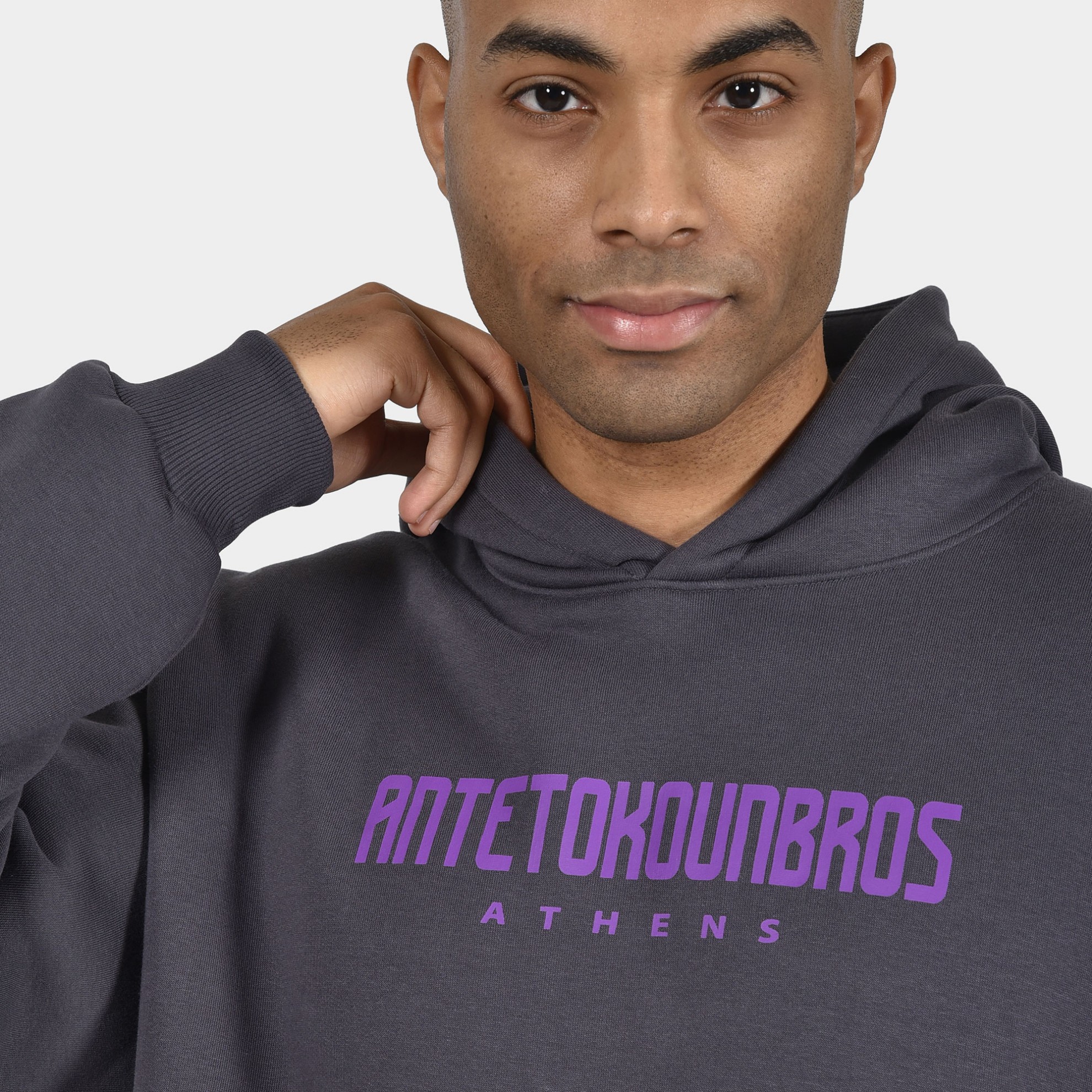 ANTETOKOUNBROS Unisex Hoodie Feelfall Athens Grey Mouse Detail