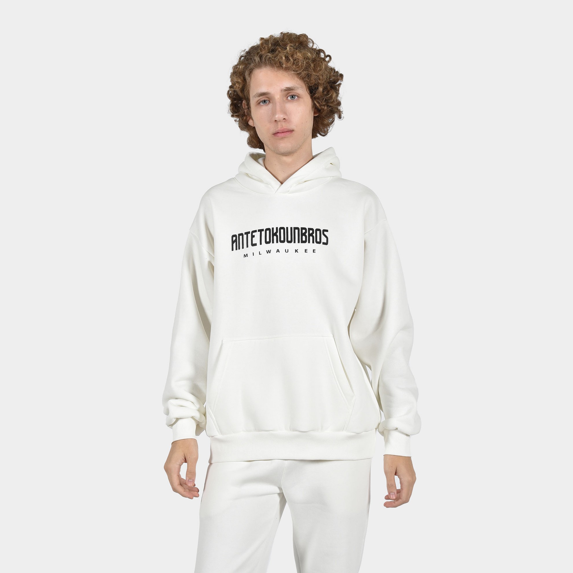 ANTETOKOUNBROS Unisex Hoodie Feelfall Milwaukee Off White Front 1