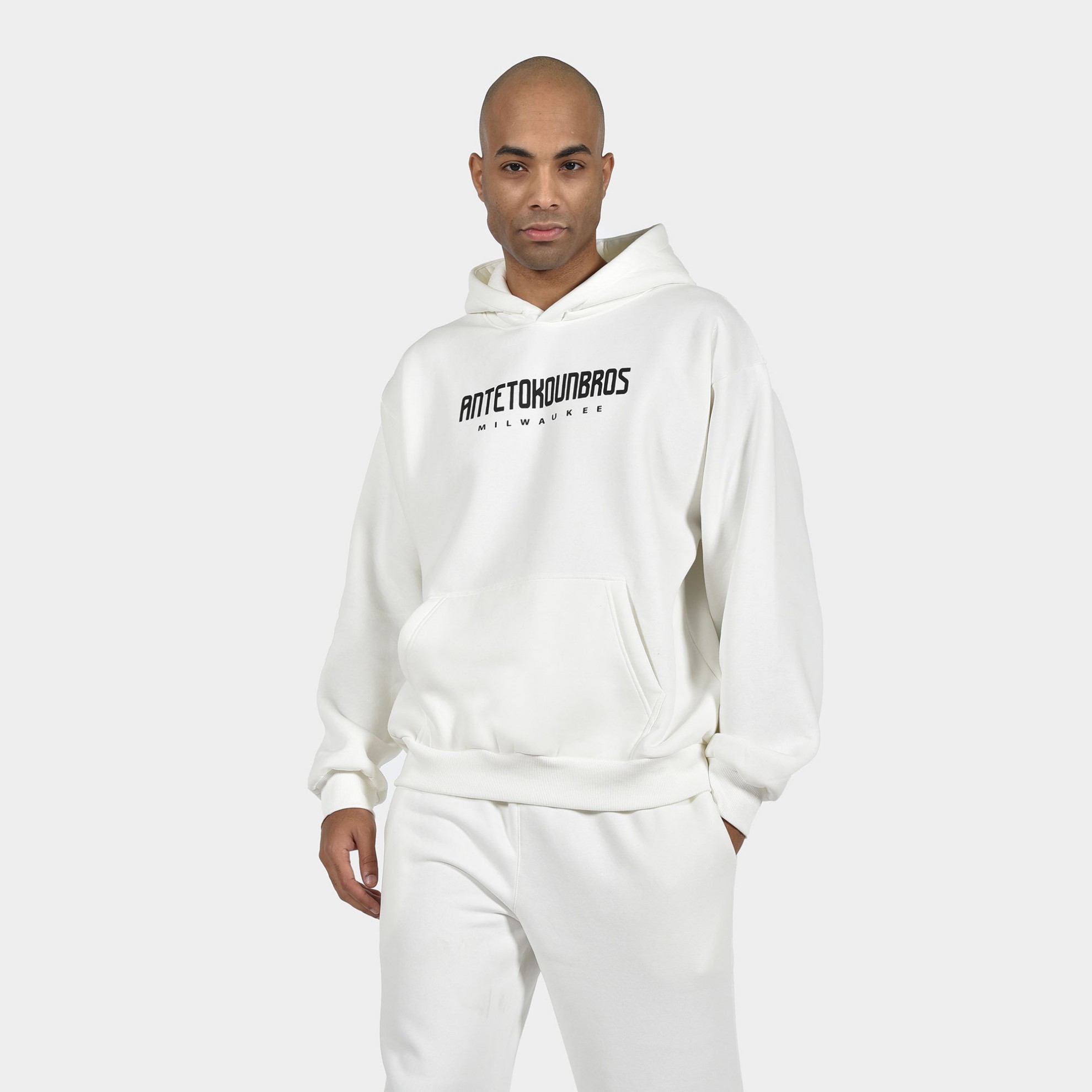 ANTETOKOUNBROS Unisex Hoodie Feelfall Milwaukee Off White Front