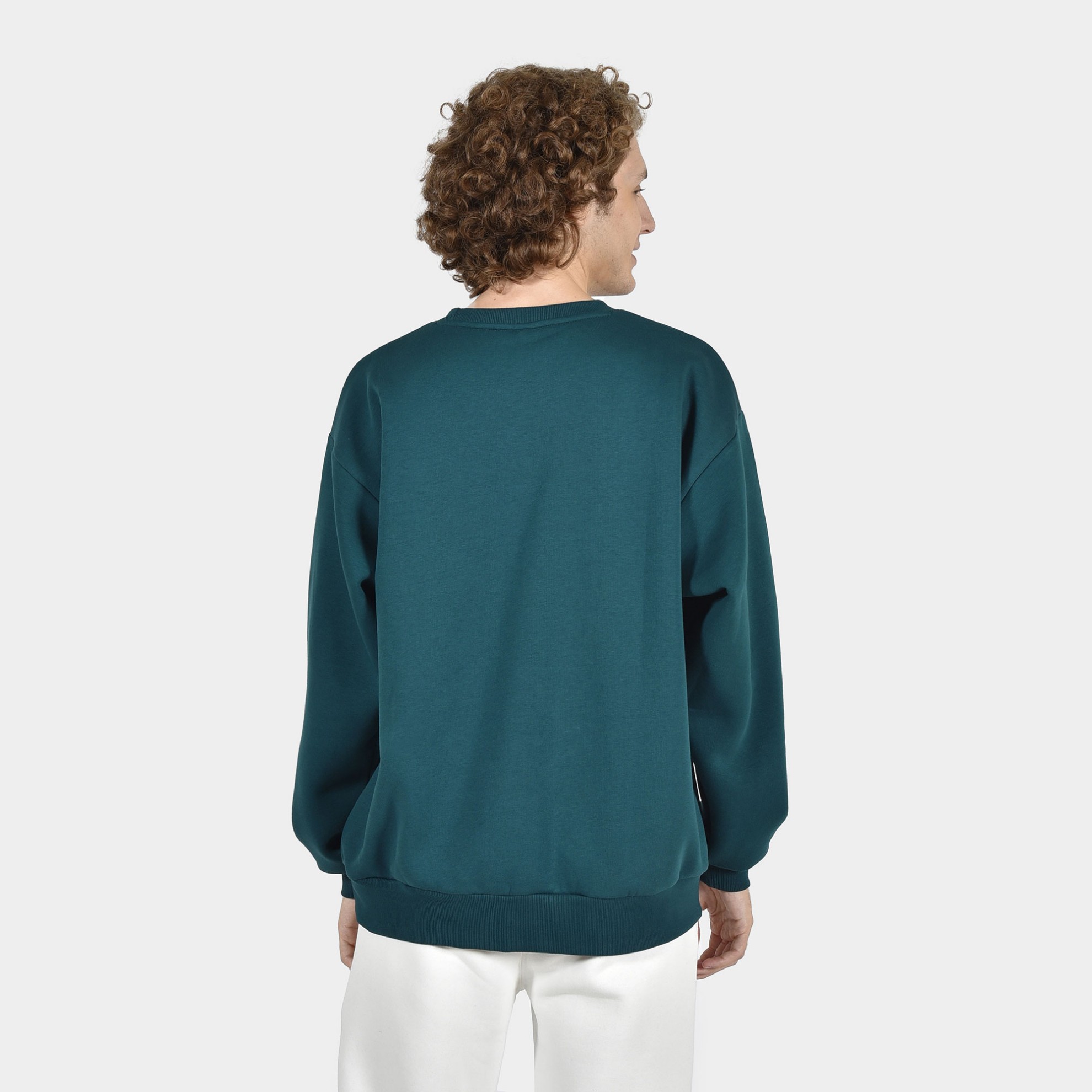 ANTETOKOUNBROS Men's Oversized Sweatshirt Varsity Milwaukee Petrol Back 1