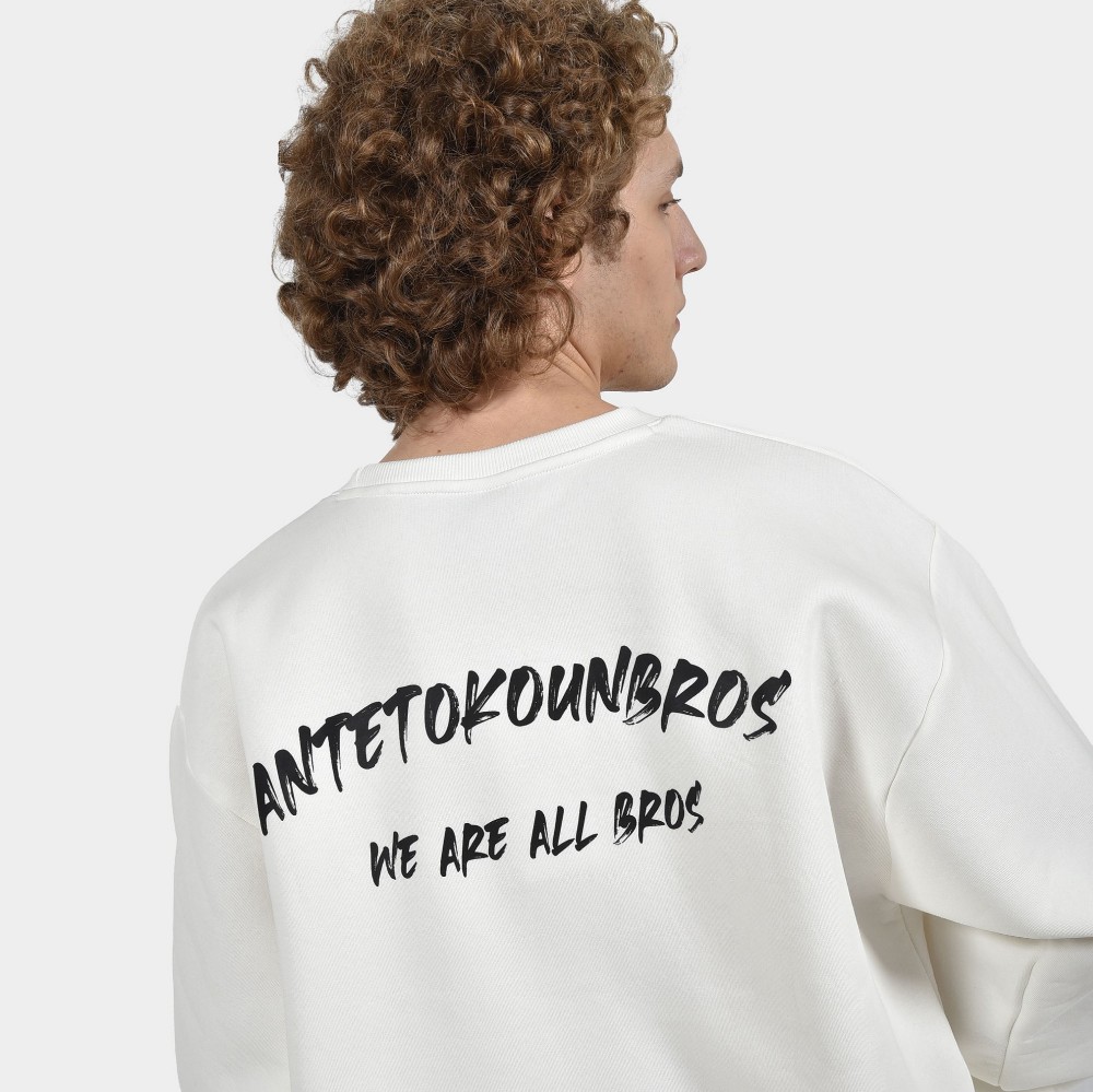 ANTETOKOUNBROS Unisex Sweatshirt Feelfall Off White Detail