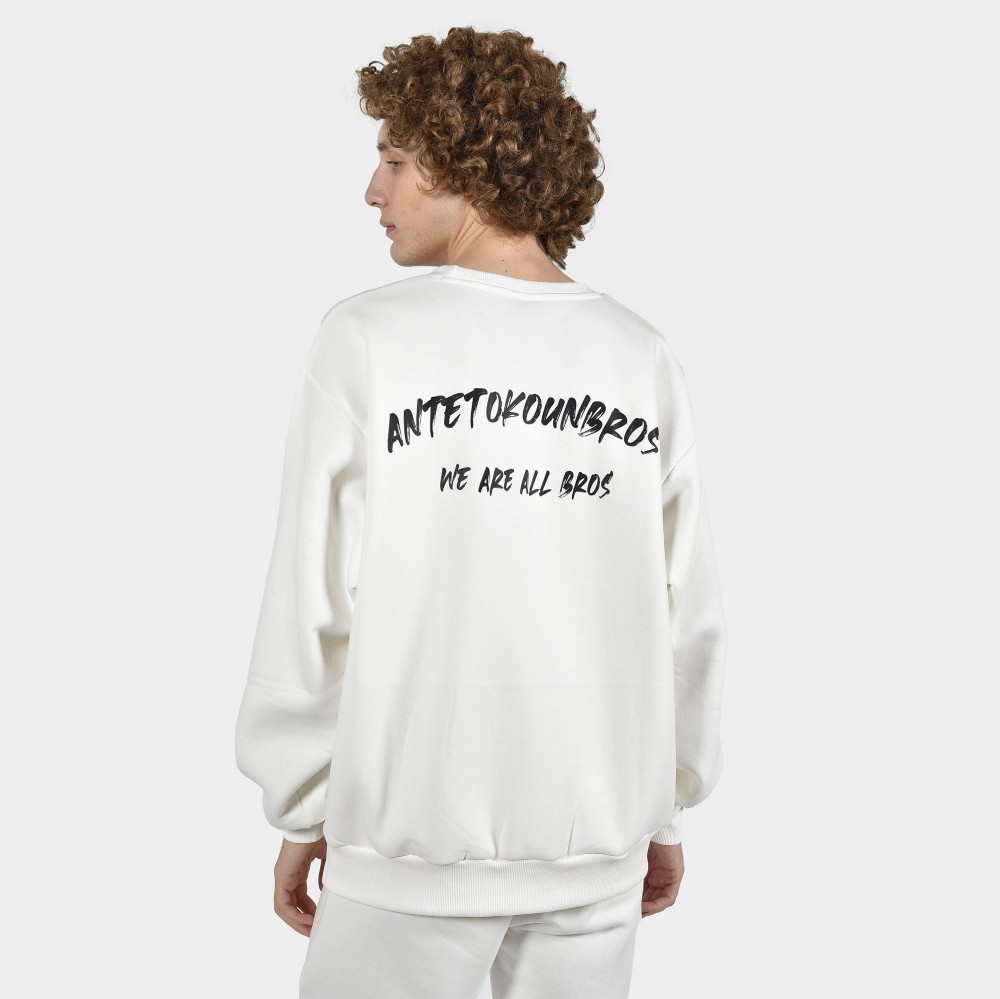 ANTETOKOUNBROS Unisex Sweatshirt Feelfall Off White Back 1