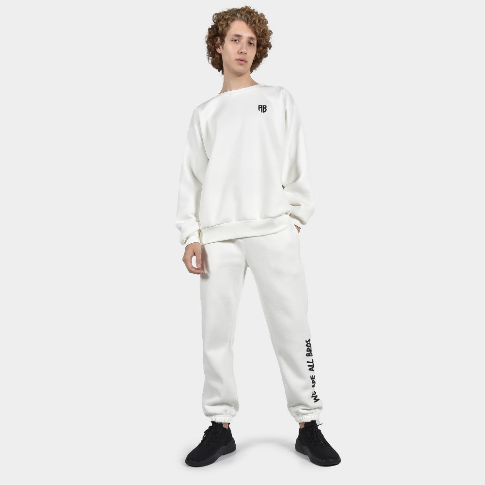 ANTETOKOUNBROS Unisex Sweatshirt Feelfall Off White Model Front