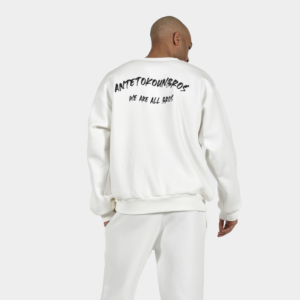 ANTETOKOUNBROS Unisex Sweatshirt Feelfall Off White Back