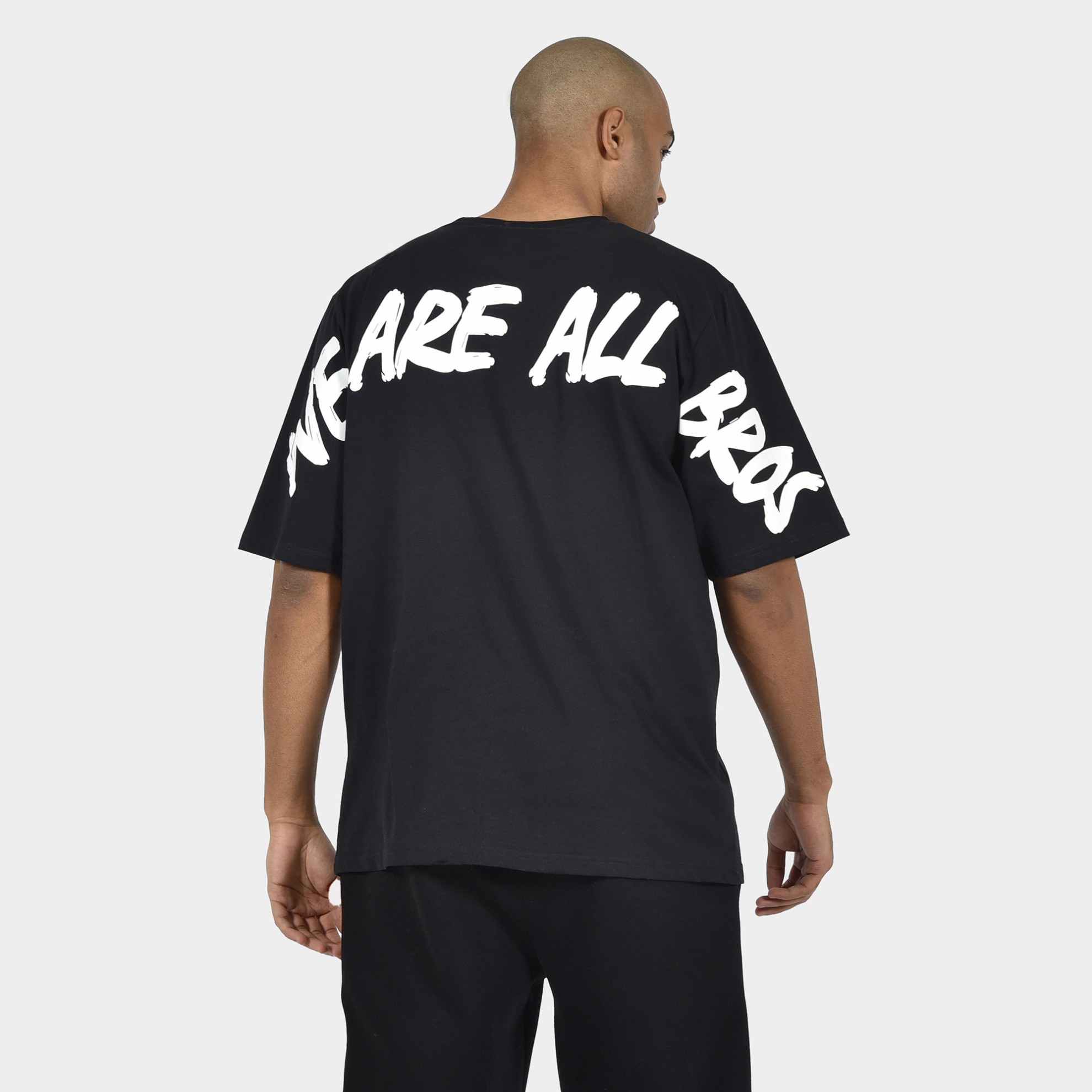 ANTETOKOUNBROS Men's Oversized T-shirt We are all Bros Black Back 1