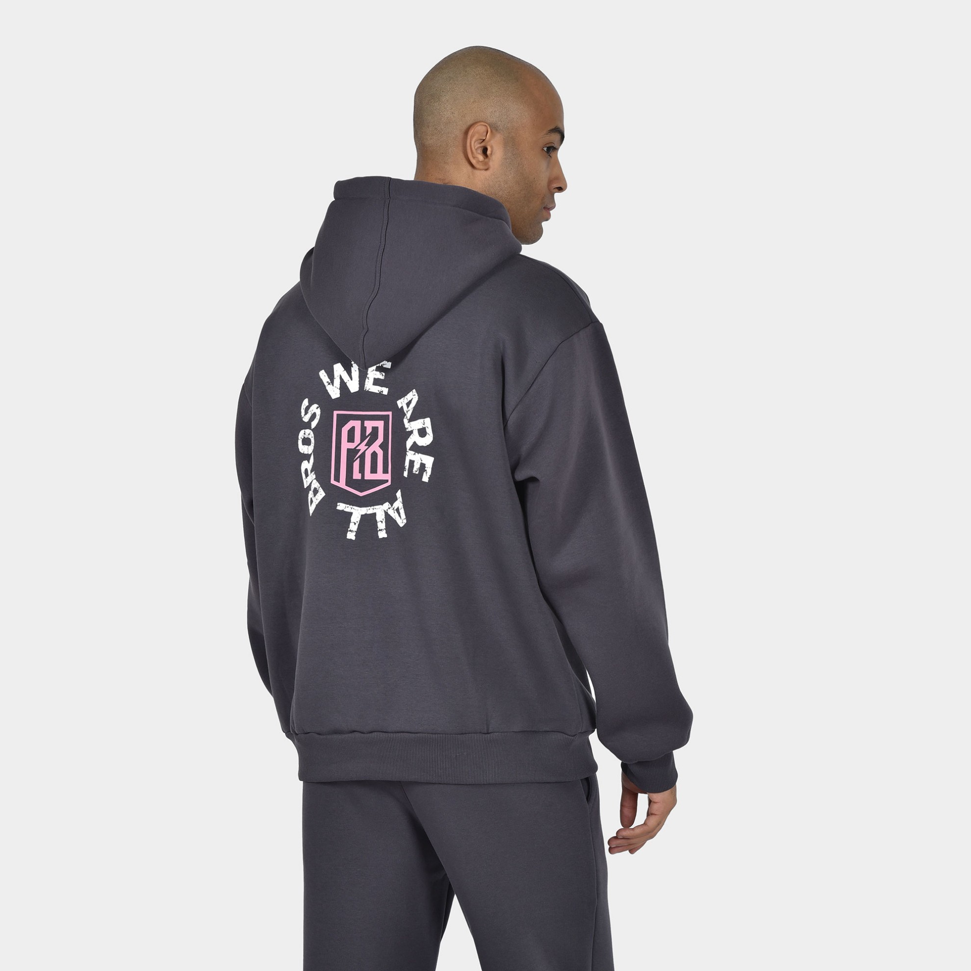 ANTETOKOUNBROS Men's Hoodie Circle Grey Rock Back 1