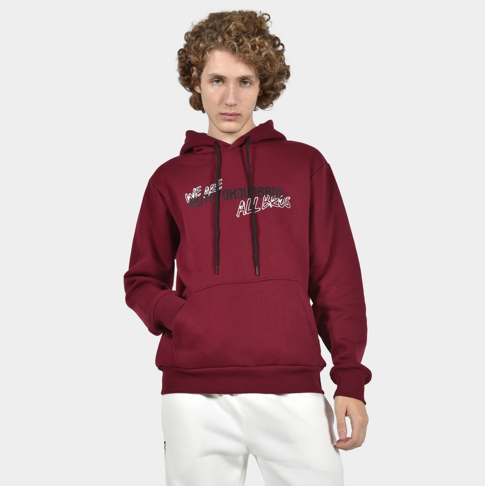 ANTETOKOUNBROS Men's Hoodie Colormaniac Bordeaux Front 1