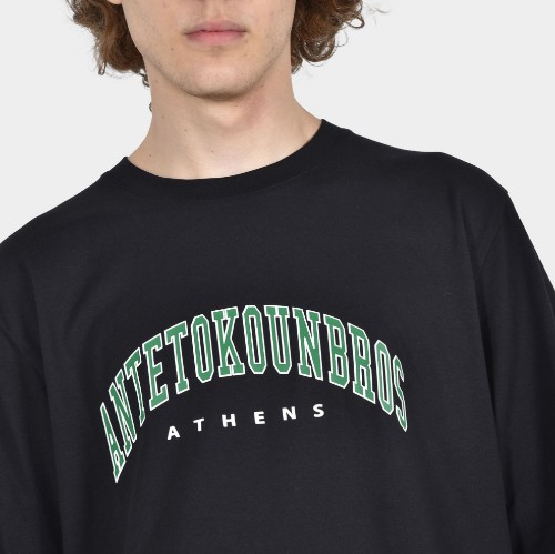 	ANTETOKOUNBROS Men's T-shirt Varsity Athens Black Detail thumb