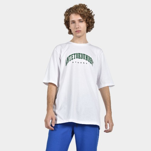 ANTETOKOUNBROS Men's T-shirt Varsity Athens White Front
