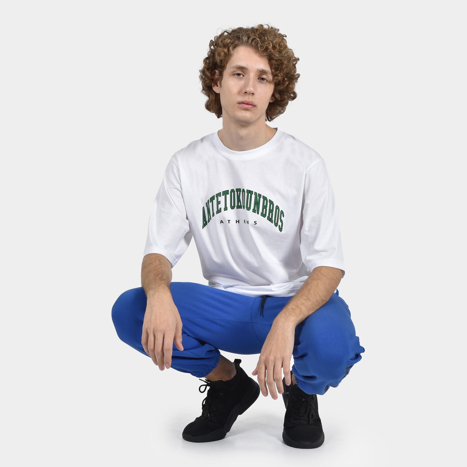 ANTETOKOUNBROS Men's T-shirt Varsity Athens White Style