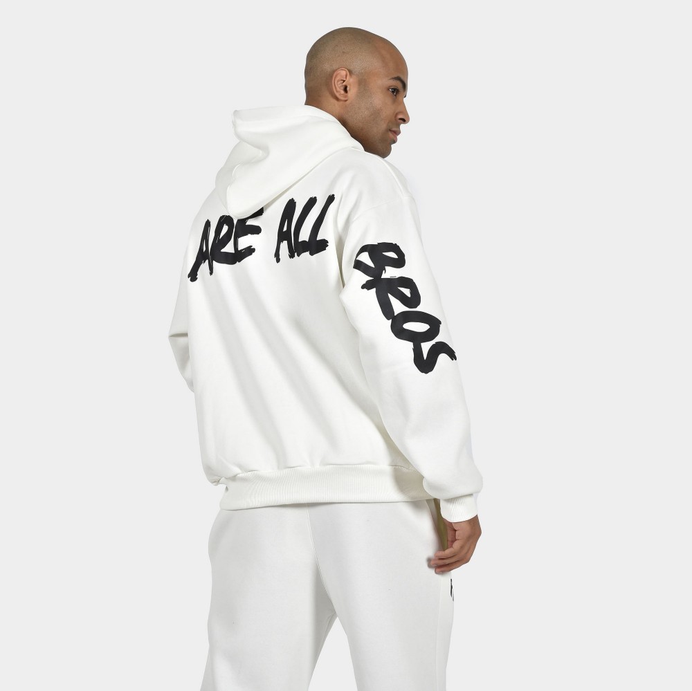 ANTETOKOUNBROS Men's Oversized Hoodie We are all Bros White Back