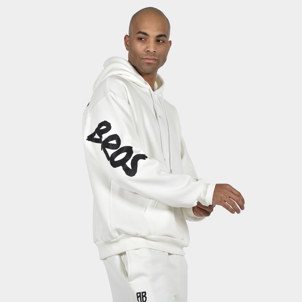 Mens white oversized hoodie best sale