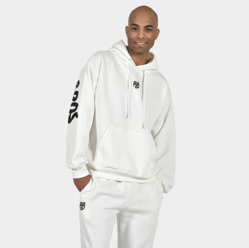 	ANTETOKOUNBROS Men's Oversized Hoodie We are all Bros White Front thumb