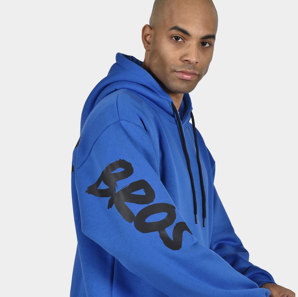 ANTETOKOUNBROS Men's Oversized Hoodie We are all Bros Royal Blue Detail