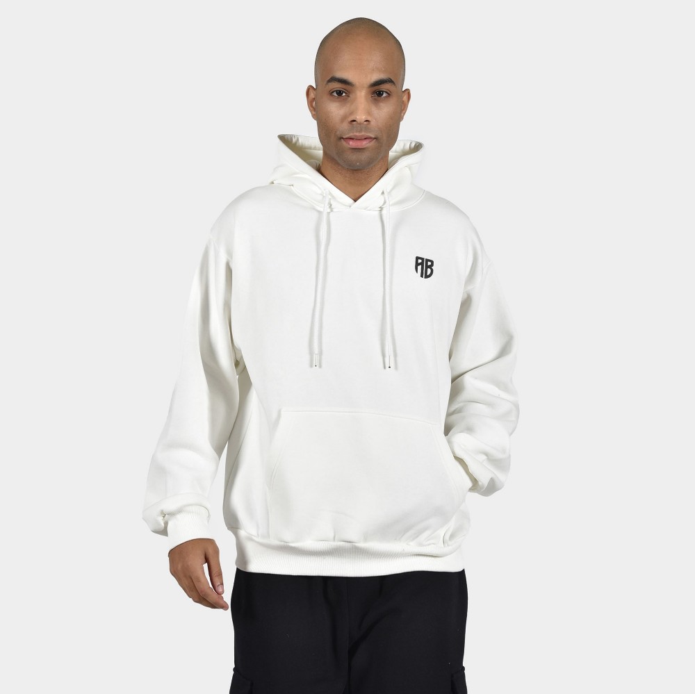 ANTETOKOUNBROS Men's Hoodie Smiley Off White Front 1