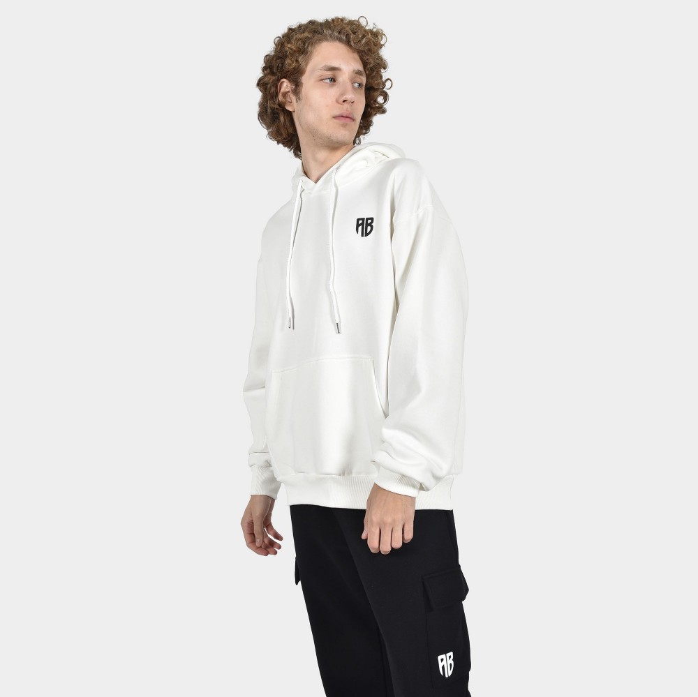 ANTETOKOUNBROS Men's Hoodie Smiley Off White Front