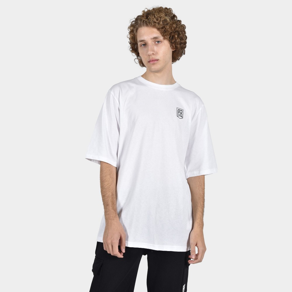 ANTETOKOUNBROS Men's Oversized T-shirt Circle White Front