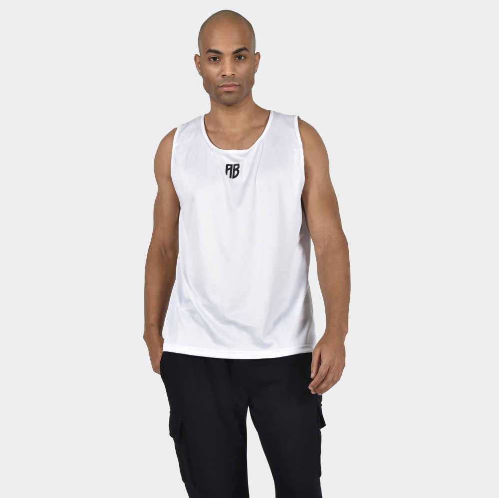 ANETOKOUNBROS Men's Tank-Top Build your Legacy™ White Front