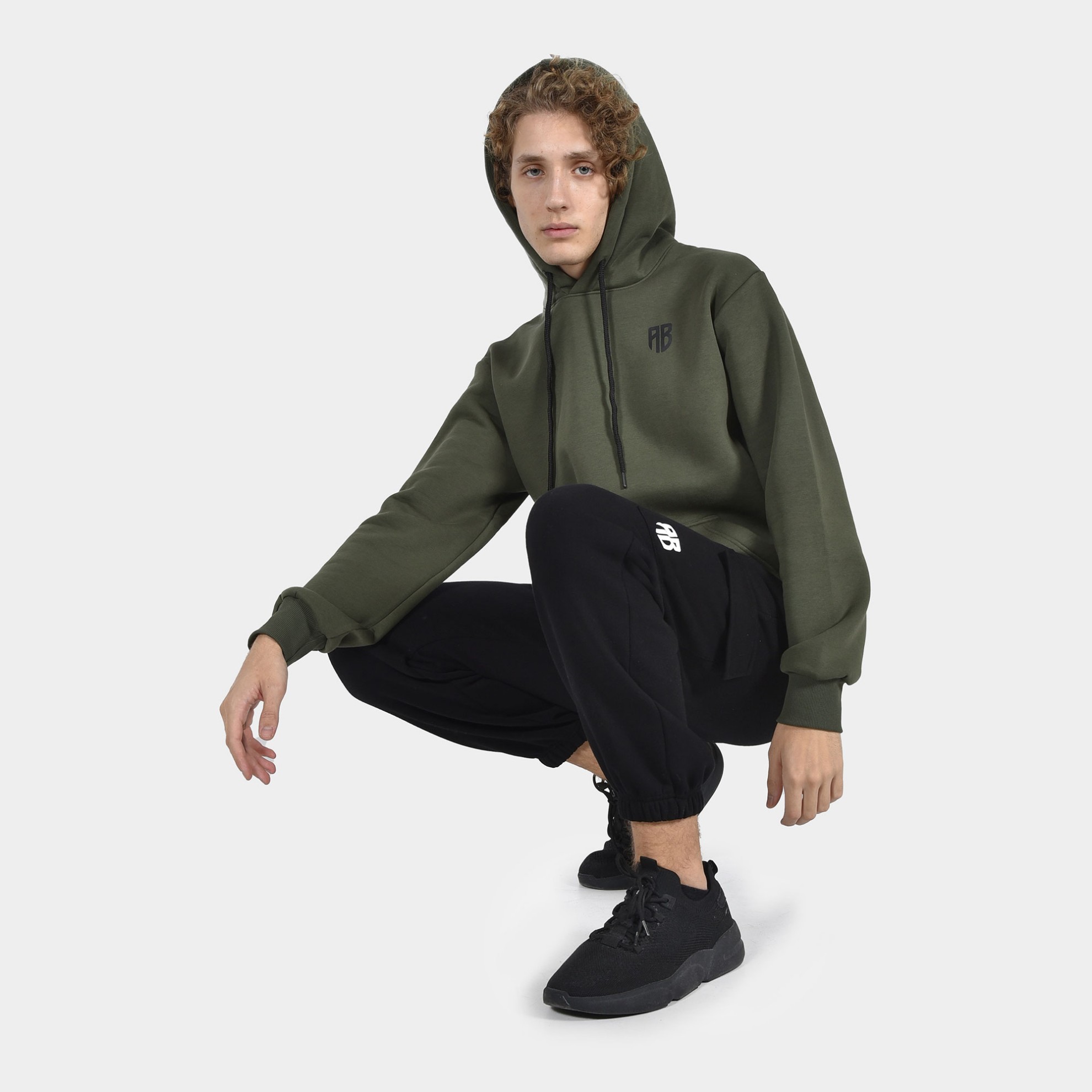 ANTETOKOUNBROS Men's  Hoodie Colormaniac Vertical Khaki Model Style