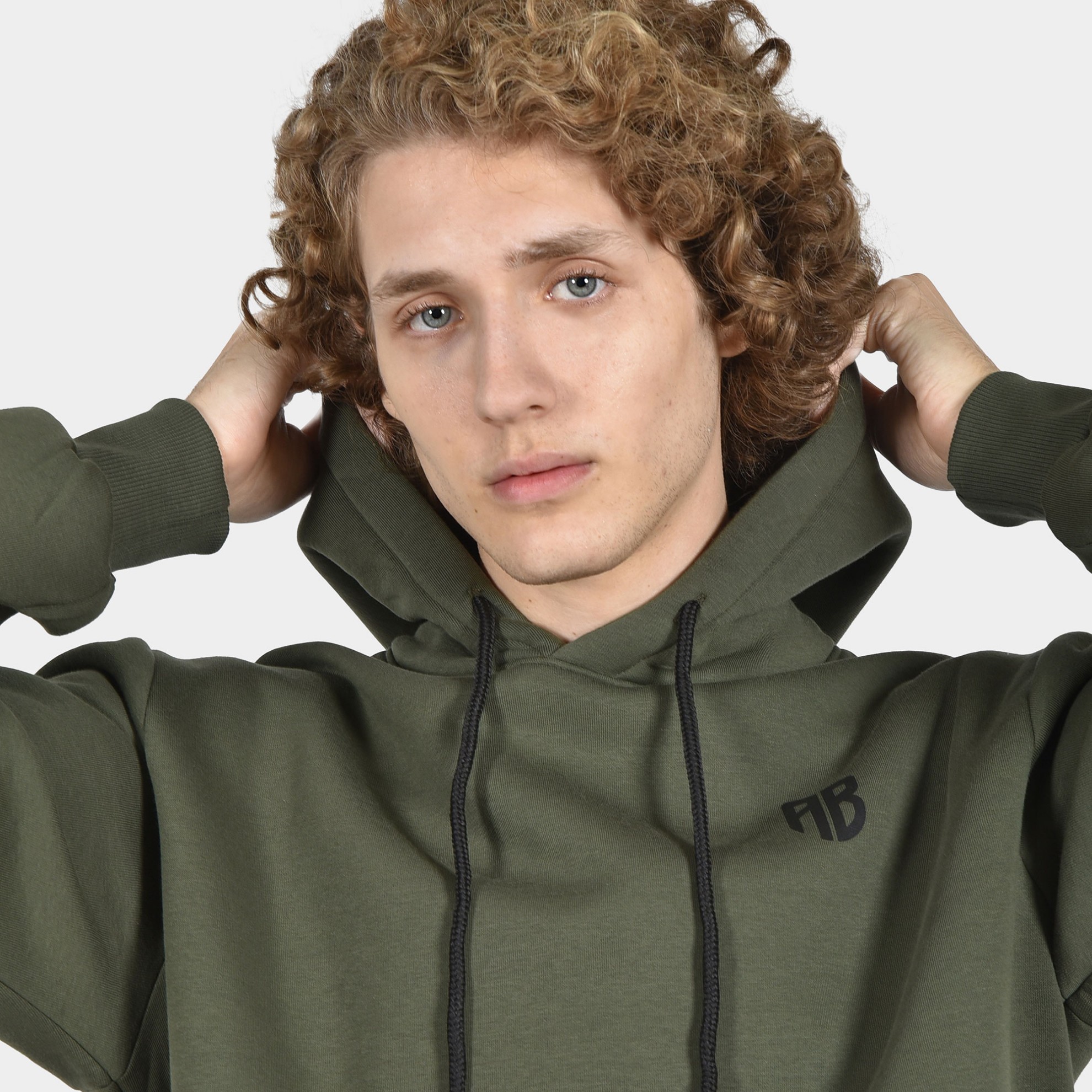 ANTETOKOUNBROS Men's  Hoodie Colormaniac Vertical Khaki Detail