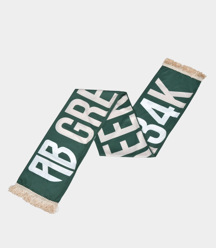 ANTETOKOUNBROS Scarf with Greek Fr34k Logo Green Flat Photo 1