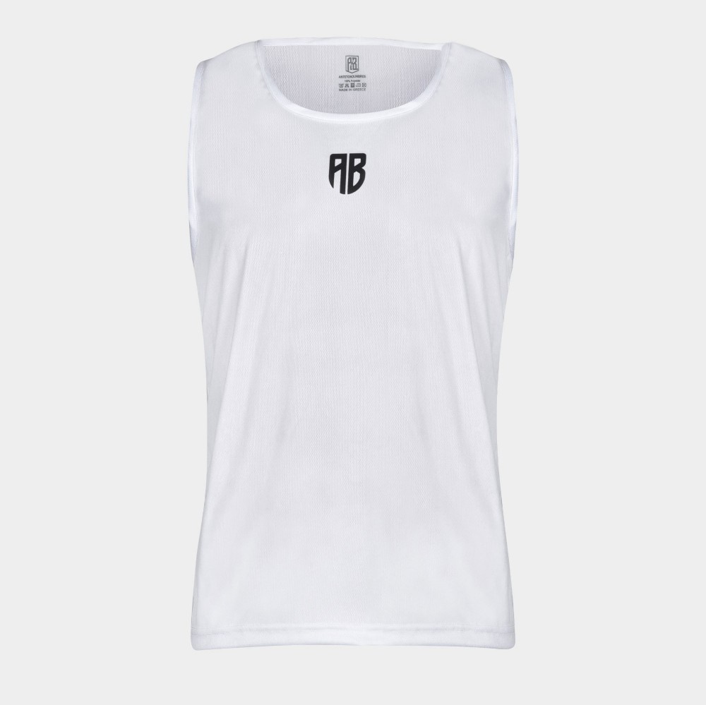 ANTETOKOUNBROS Men's Tank Top Greek Fr34k™ White Front