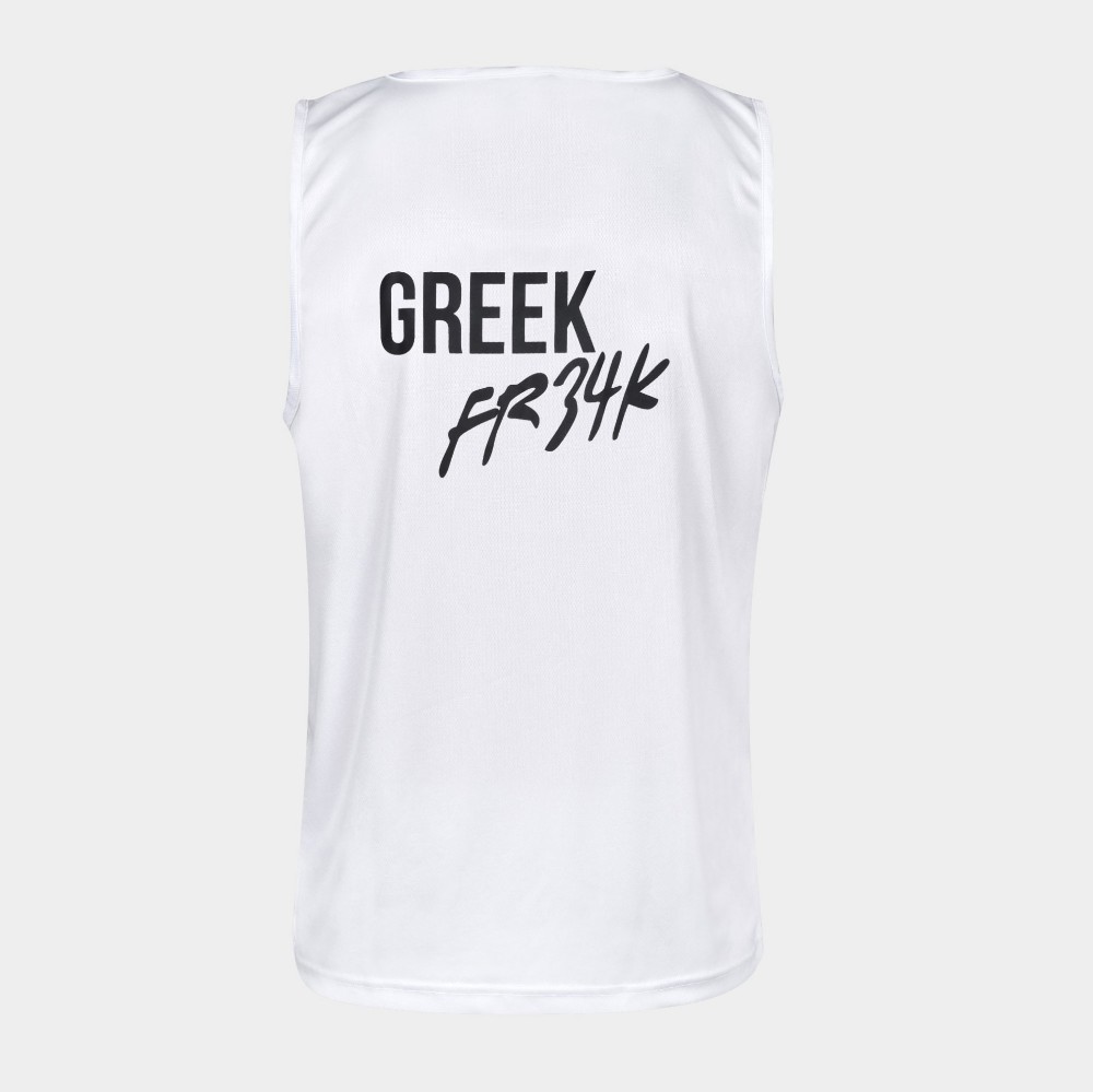 ANTETOKOUNBROS Men's Tank Top Greek Fr34k™ White Back