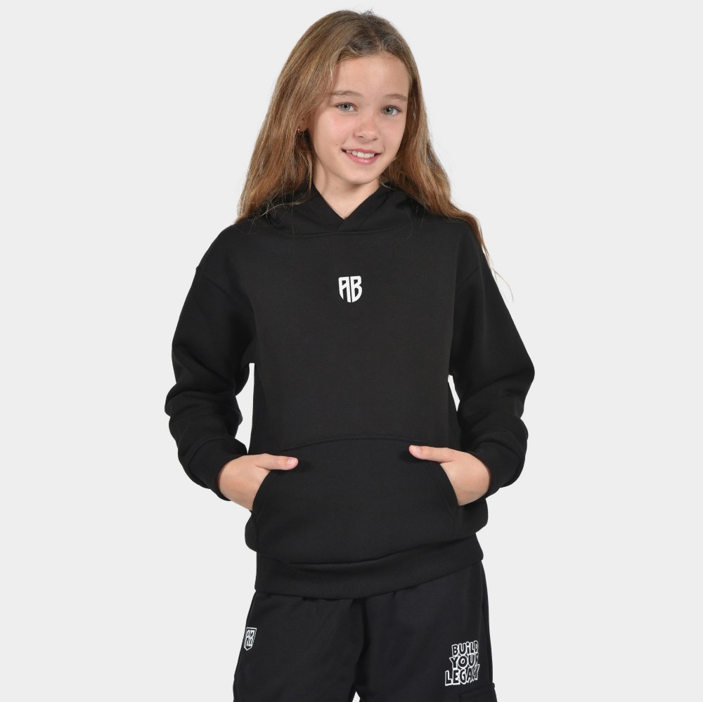 Kids' Oversized Hoodie | ANTETOKOUNBROS | Black Front