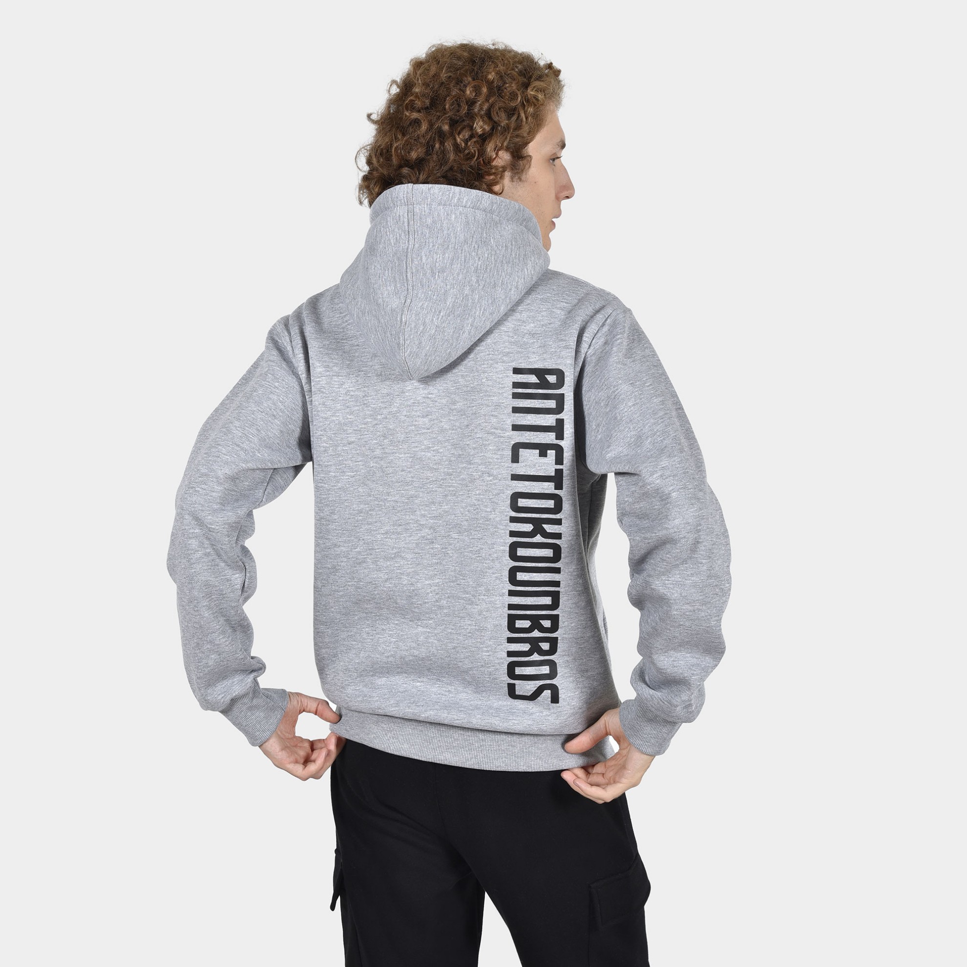 Men's Hoodie Colormaniac Vertical Grey ANTETOKOUNBROS Back