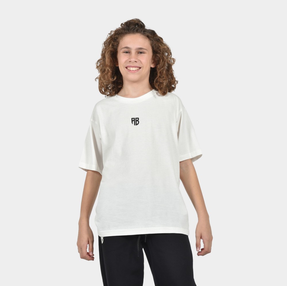 ANTETOKOUNBROS Kids' Oversized T-shirt We are all Bros Off White Front