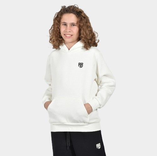 ANTETOKOUNBROS Kids' Hoodie Smiley Off White Front