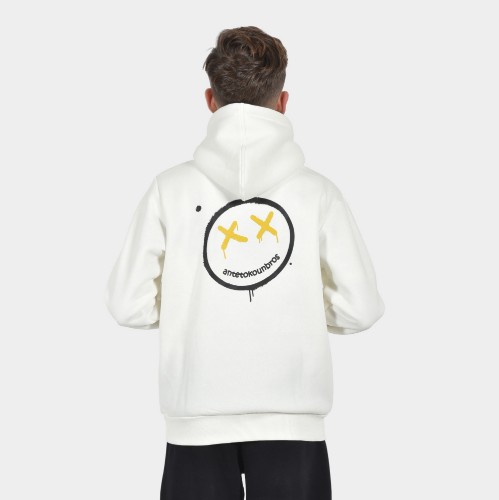 ANTETOKOUNBROS Kids' Hoodie Smiley Off White Back 1 thumb