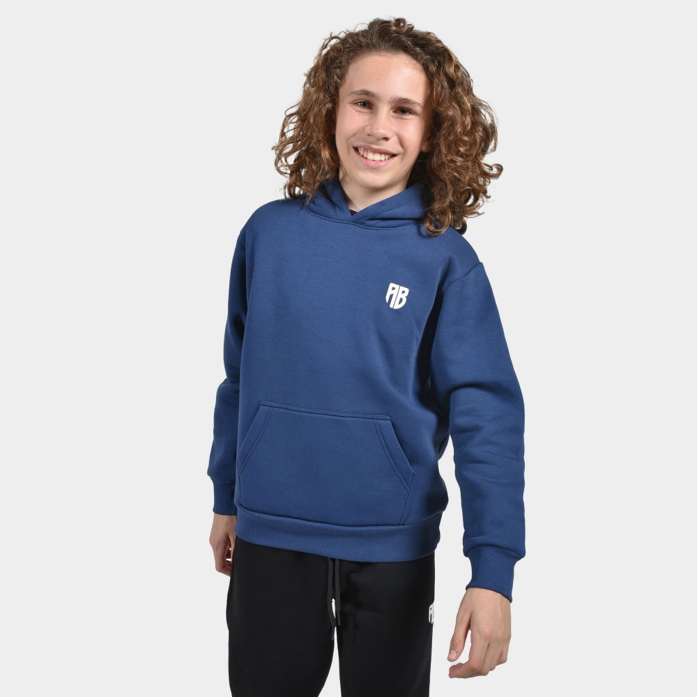 	ANTETOKOUNBROS Kids' Hoodie Smiley Blue Marine Front 1