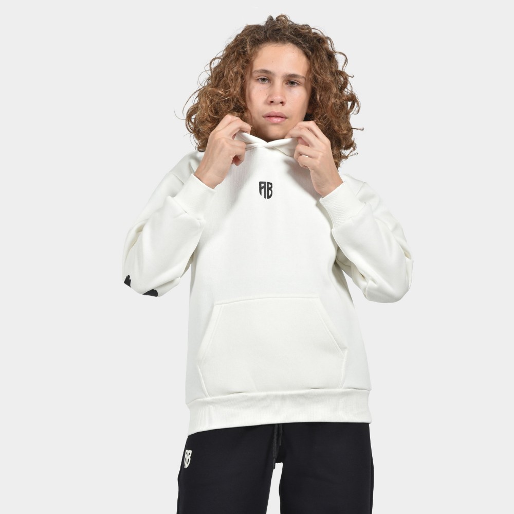 ANTETOKOUNBROS Kids' Oversized Hoodie We are all Bros Off White Front 1